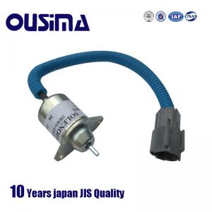 Ousima excavator engine stop solenoid valve 1053es-24s5suc12s 24V Yangma flameout solenoid valve (grey plug)
