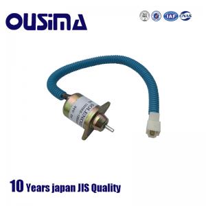 Ousima excavator engine stop solenoid valve 1503es-12s5suc5s 24V is suitable for Yangma flameout solenoid valve (white plug)