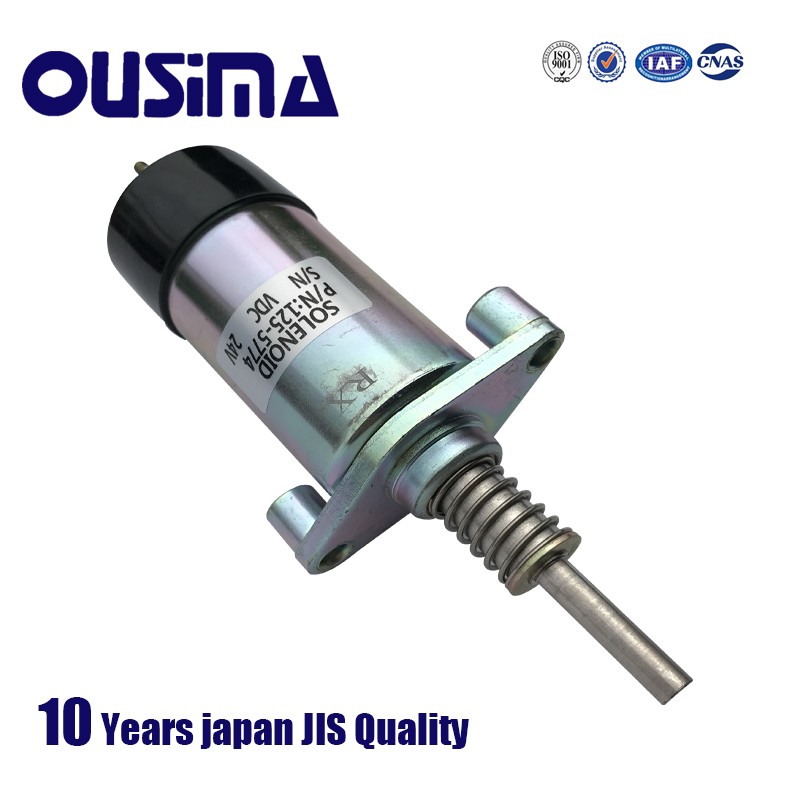 Ousima Excavator spare parts 155-5774 24 V flameout solenoid valve for excavator