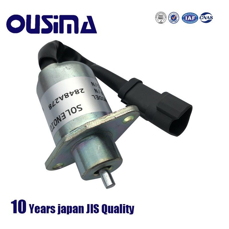 Ousima excavator engine fuel shutoff solenoid valve 2848a278 is suitable for ub704 engine