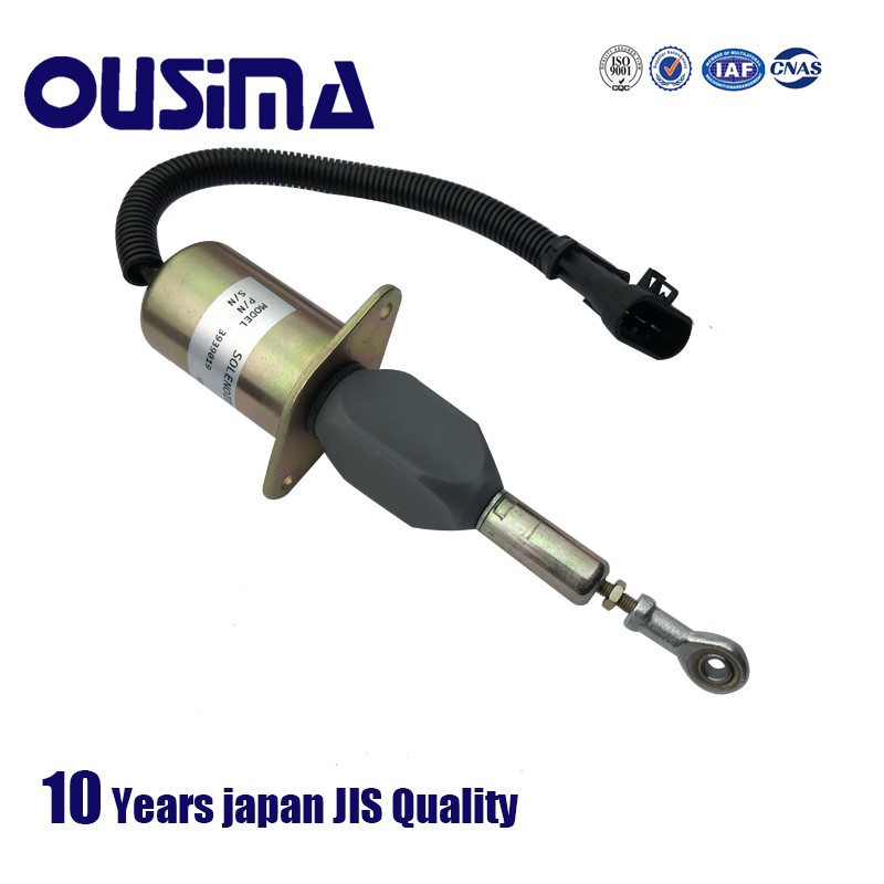 Ousima excavator engine stop solenoid valve 3939019 is applicable to r335-7 flameout solenoid valve