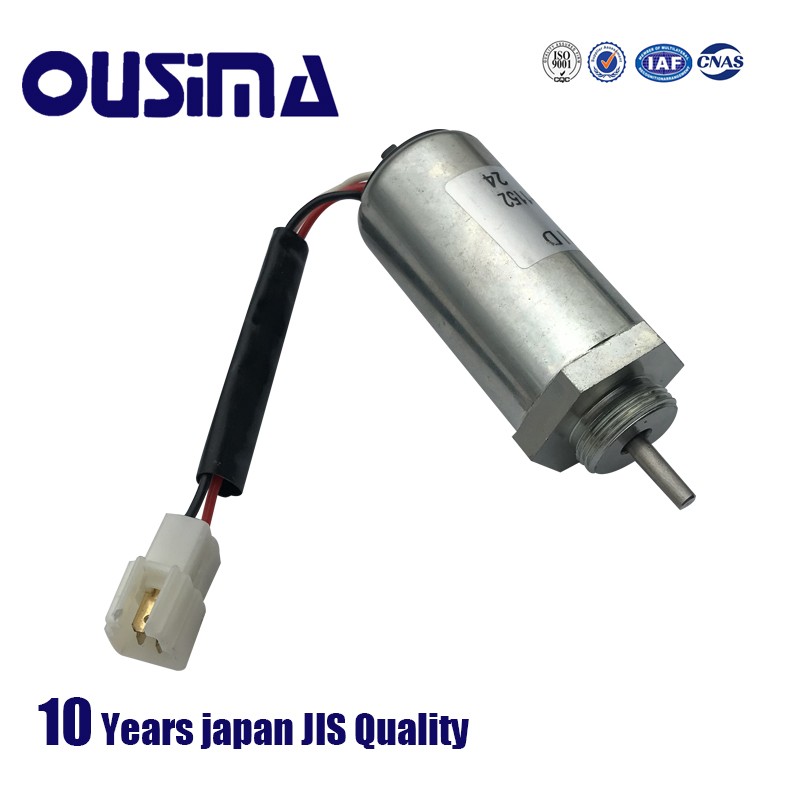 Ousima excavator accessories 897329-5680 897209-1152 12V 24 V engine ex55 sk75 flameout solenoid valve